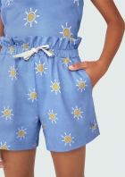 Shorts B&aacute;sico Infantil Menina Clochard Estampado