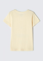 Blusa Infatil Menina Manga Curta Estampada-amarelo