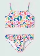 Biqu&iacute;ni Infantil Com Babados - Rosa