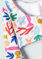 Biqu&iacute;ni Infantil Manga Longa Estampado F&aacute;bula